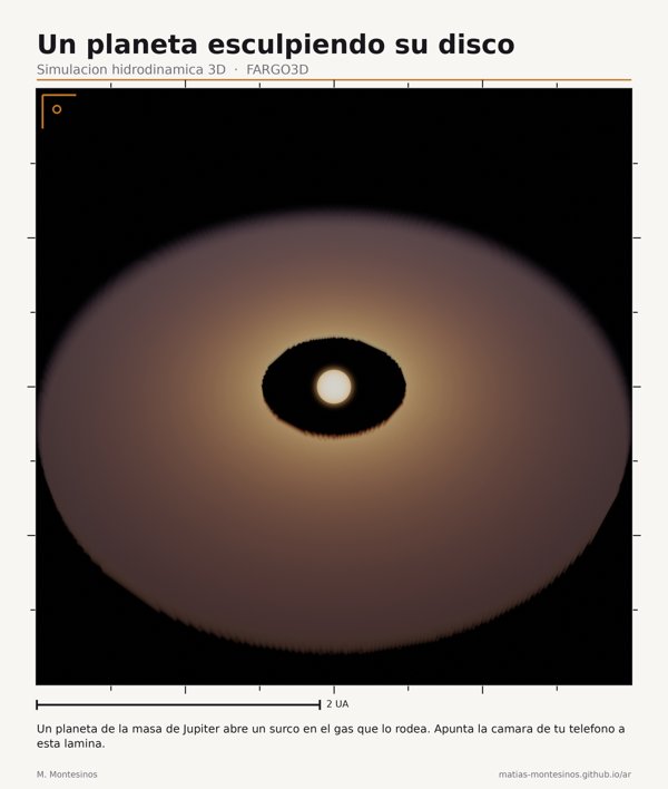 A planet sculpting its disk
